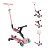 Globber Go Up Active Lights Pastel Pink 360