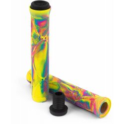 Slamm Team "Swirl" Stuntstep Handvaten / Grips in Tropical Geel