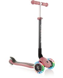 Globber Primo Opvouwbare step Met 3 Wielen in het Pastel Roze